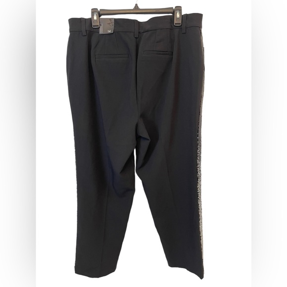 Torrid Black Dress Pants Sequined Sides Size 14 Skinny New WT - Picture 4 of 15